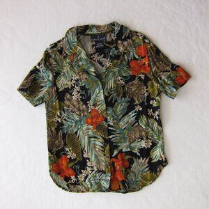 VTG Carole Little Women Blouse Shirt Button Front Short Sleeve Collared Size 6